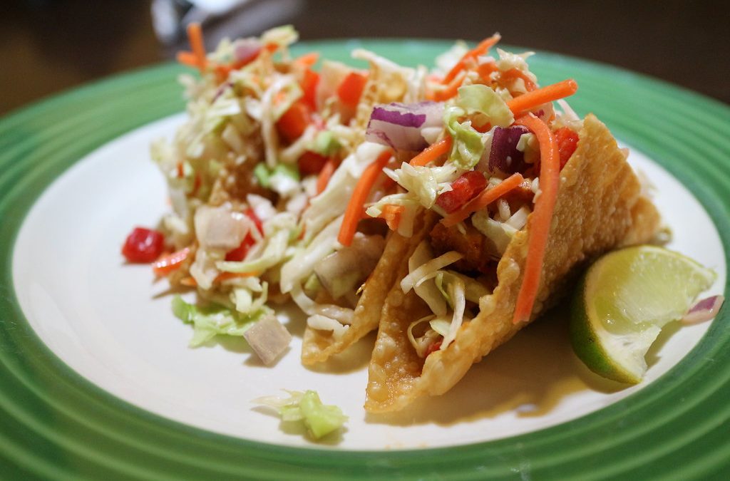 Chicken Wonton Tacos