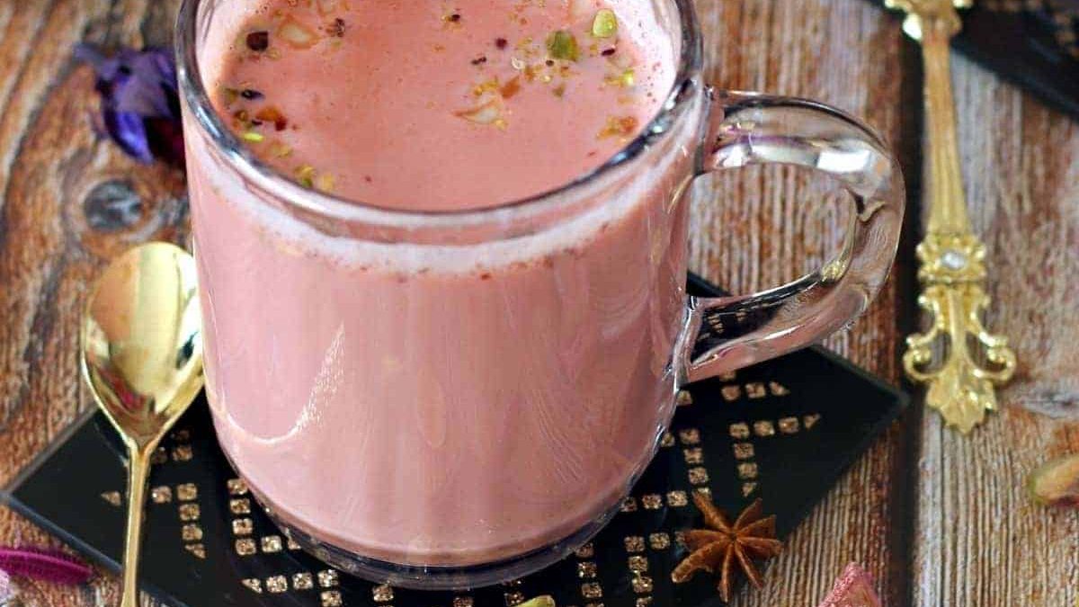 pink tea with nuts