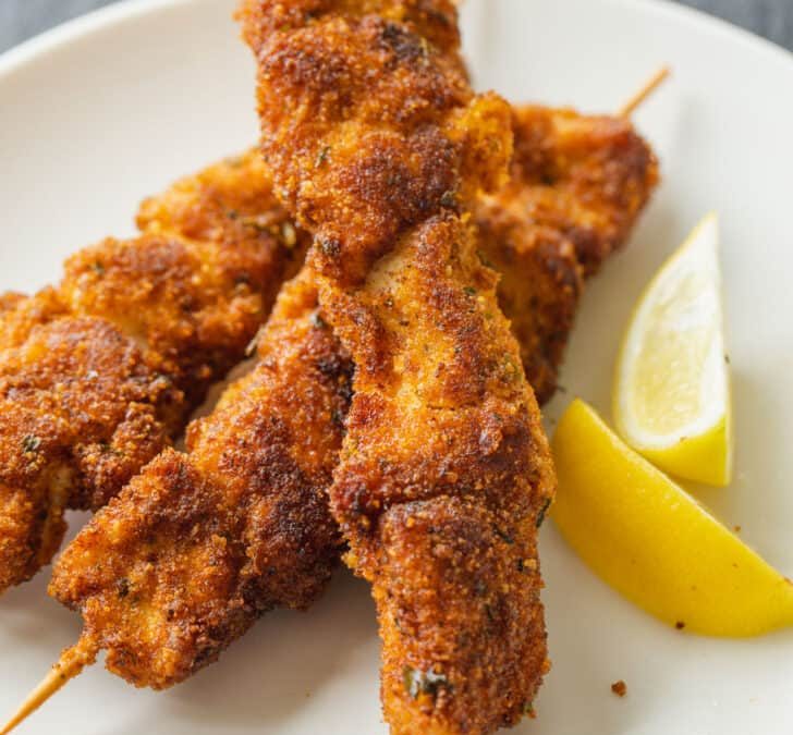 Breaded Chicken Skewers